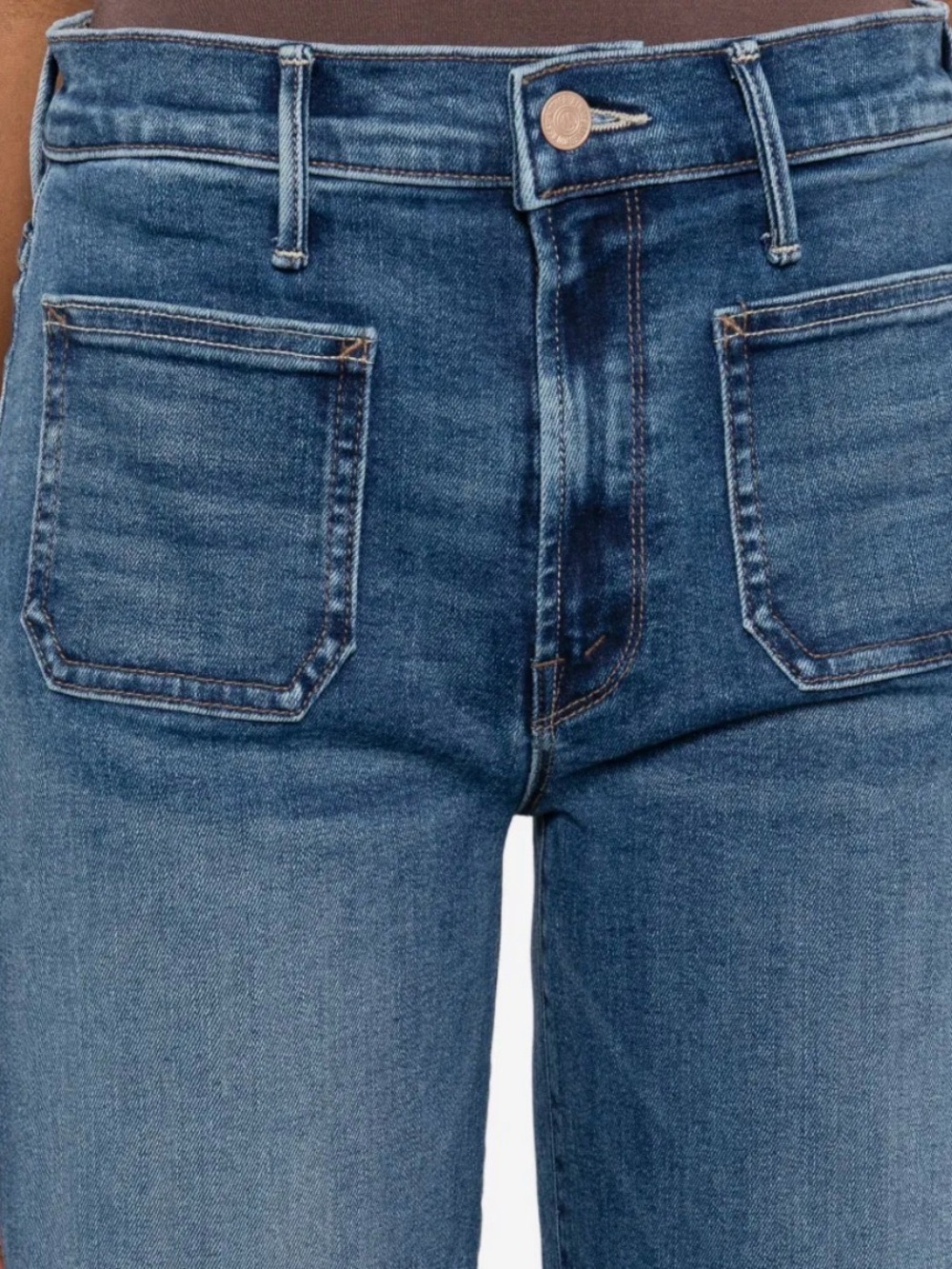 Mother Patch Pocket Mid Rise Maven Ankle Jeans Sz 28” - Picture 5 of 16